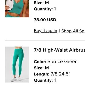 ALO Spruce Activewear Set